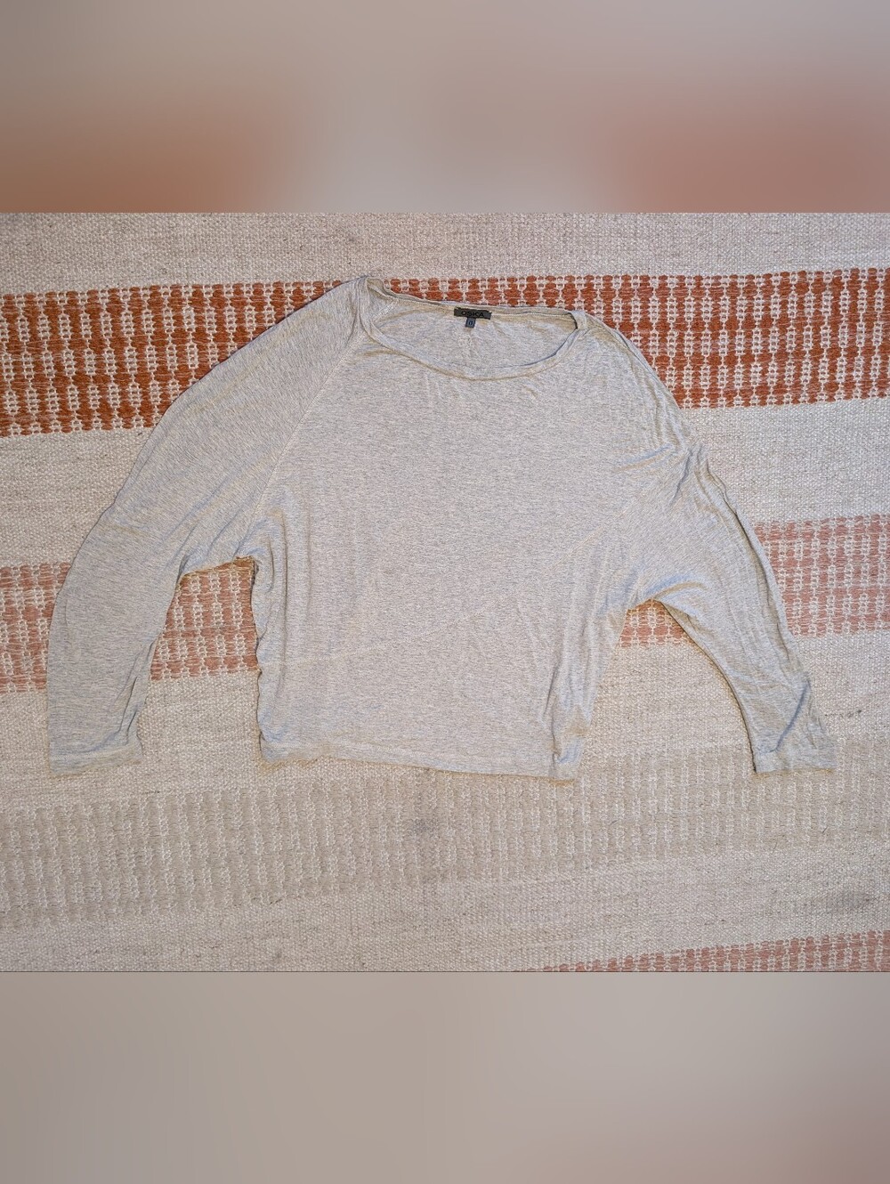 Oska Minimalist Lagenlook Relaxed Pullover Long Sleeve Top Tshirt Size 0 4/6 S